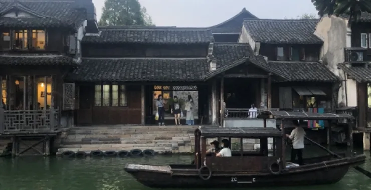 旅游旅行景点景区乌镇江南水乡乌篷船