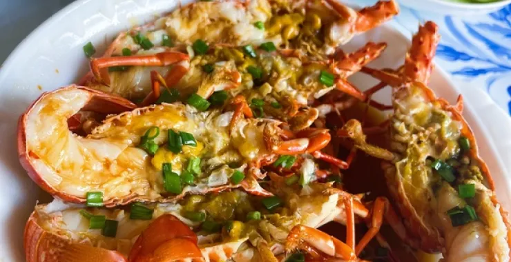 葱油小青龙 龙虾家庭美食海鲜