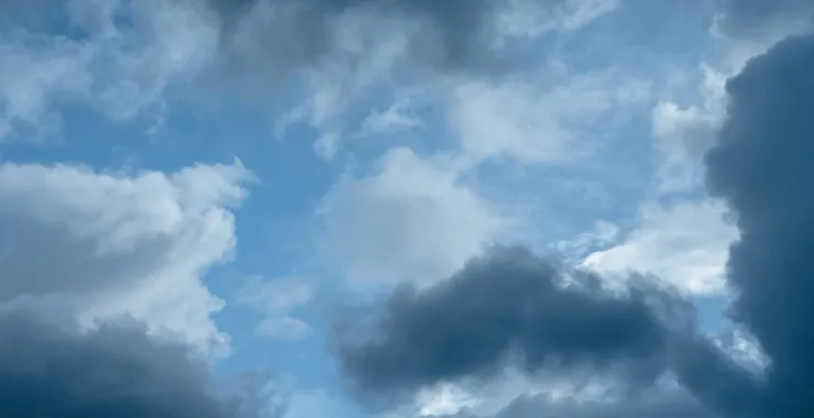 余姚蓝天白云渐变天空乌云晴天阴天