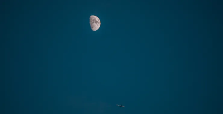 余姚中秋月亮天空夜空夜景户外夜晚月亮自然风景