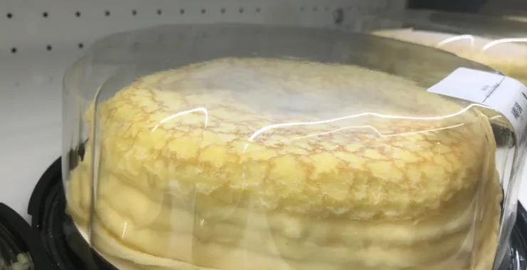 山姆超市榴莲千层奶油蛋糕甜品美食