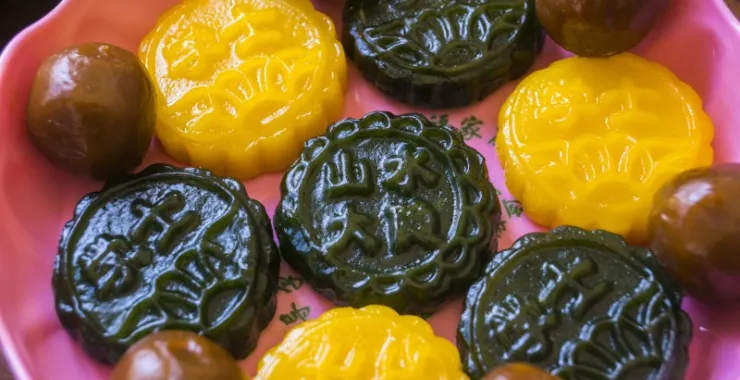 余姚手工传统美食大隐学士糕点心糕点彩色糕饼