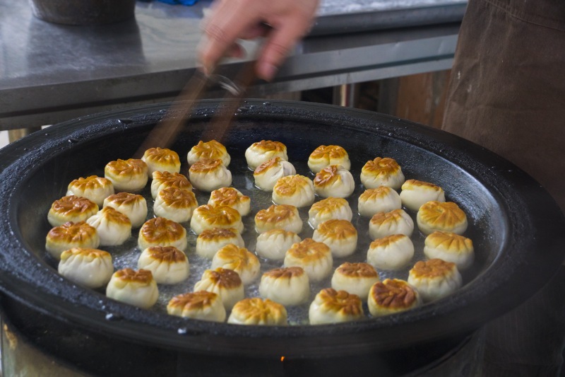 余姚马渚云楼传统美食生煎点心小吃包子早饭小笼包
