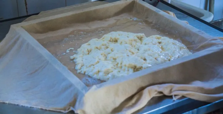 余姚临山美食传统手工豆干点心豆制品制作香干豆腐