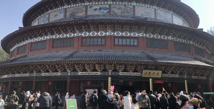  金华横店影视城清明上河图景区春节旅游景点游龙戏凤