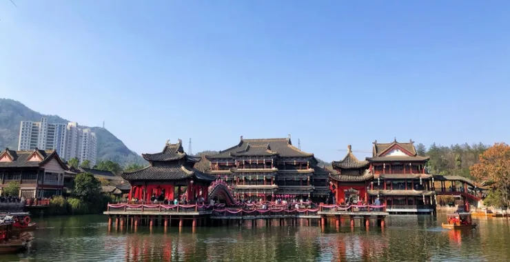 金华横店影视城清明上河图景区春节旅游景点
