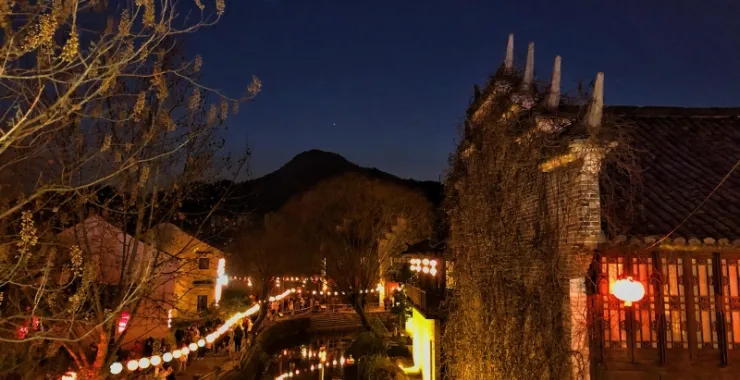 横店影视城景点景区旅游夜景