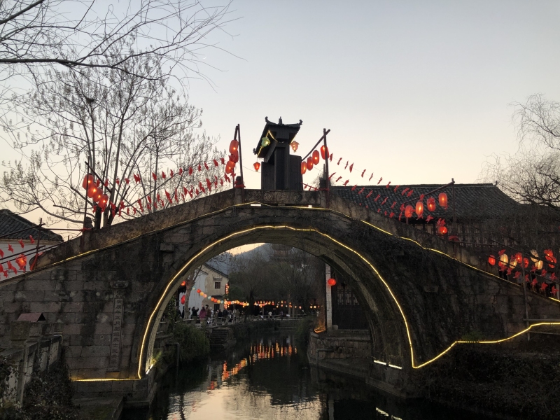 江南水乡横店灯会庙会灯笼桥