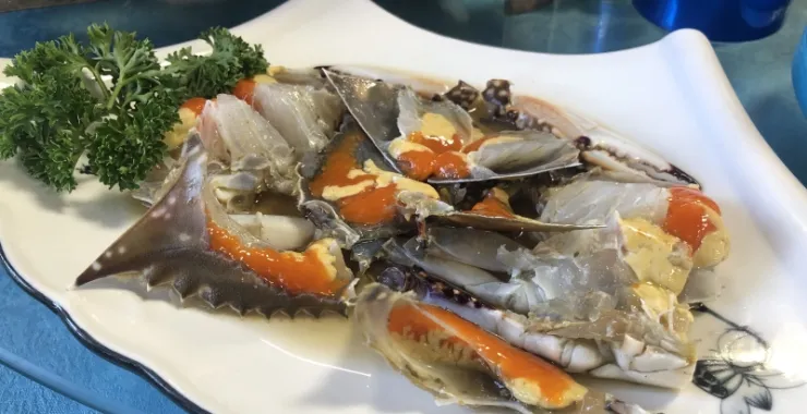 酒席菜品江浙菜红膏炝蟹咸蟹