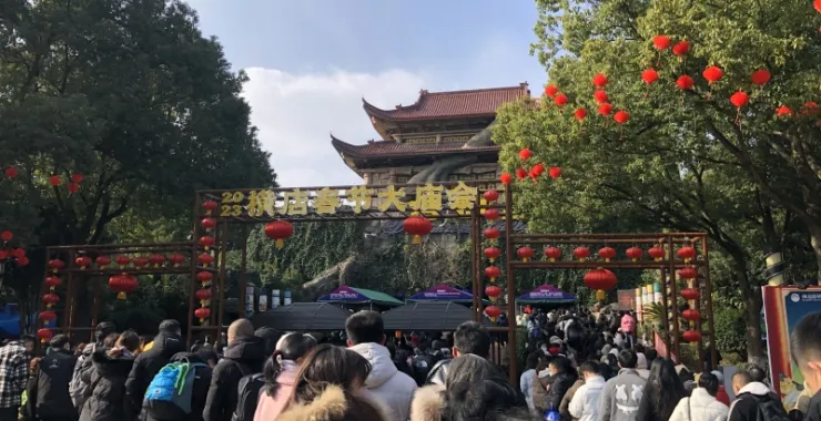 横店春节大庙会景区景点旅游游客人群