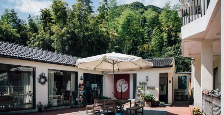 余姚四明山民宿团建休闲休息住宿美景