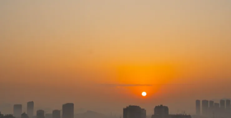 余姚城区公路高楼建筑高空落日夕阳日出朝阳青山绿水俯瞰城市航拍全貌全景