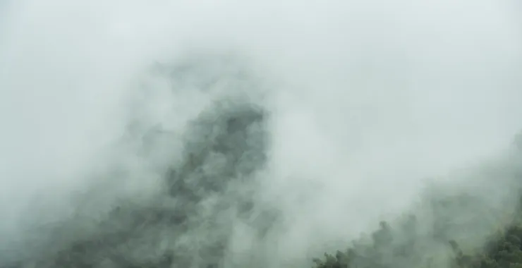 余姚大岚大山里山间云雾缭绕清晨美景航拍俯瞰山路群山青山绿树