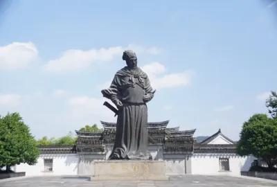 余姚王阳明故居名人景点景区人像雕像新建伯红色经典景点