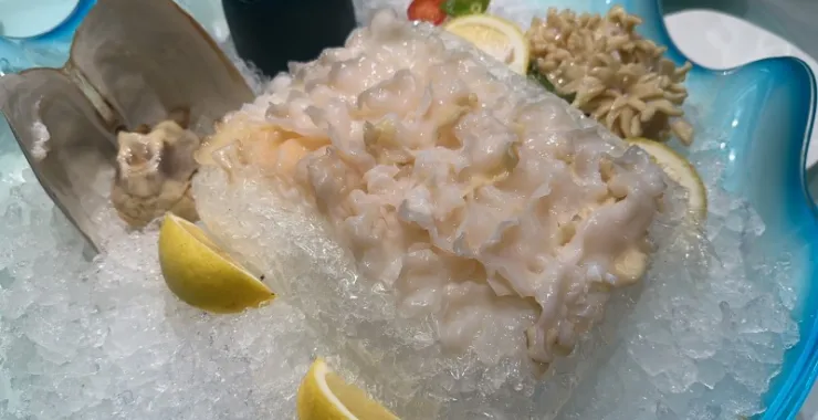 宁波美食酒席海鲜生腌水晶虾饺梭子蟹