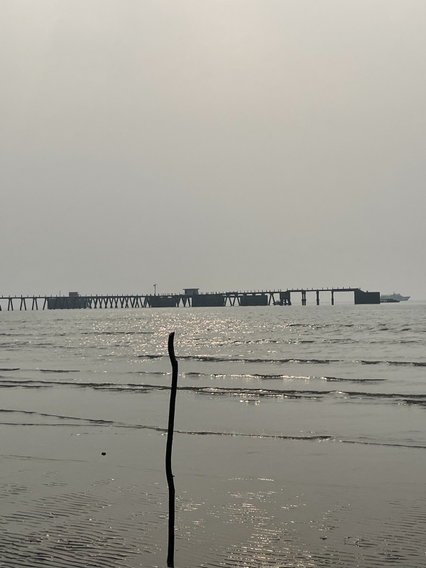 广西北海 紫霞湾 海 沙滩 日落 晚霞海边