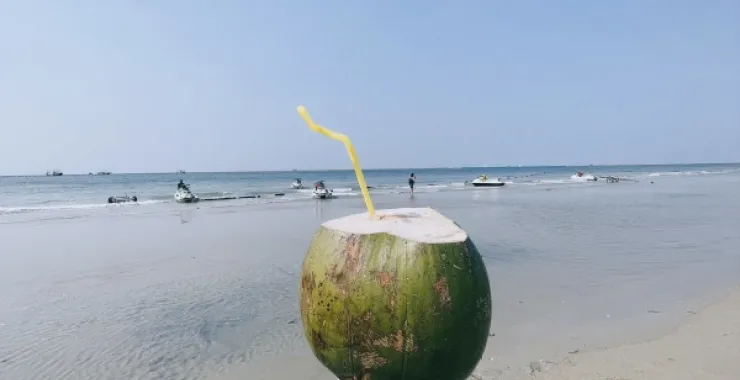广西北海 海边 沙滩 日落 晚霞 椰子