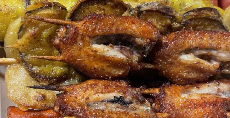 烤香肠烤土豆烤鸡翅羊咩咩烧烤美食余姚烤羊肉串烤牛肉串烤串夜宵宵夜