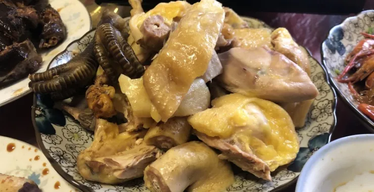 余姚本地家常菜白斩鸡美食