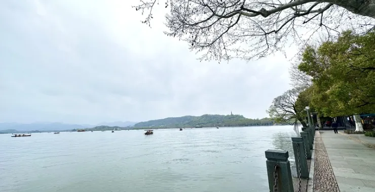 杭州西湖风景区湖边公园湖畔公园