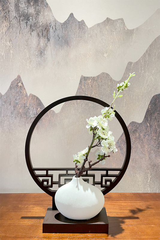 新中式风探家绿植玄关装饰画