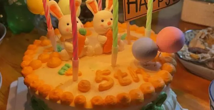 生日蛋糕儿童奶油小兔子