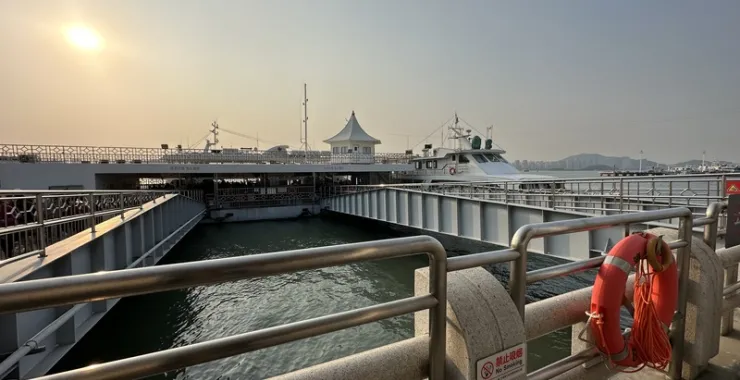 厦门鼓浪屿码头落日