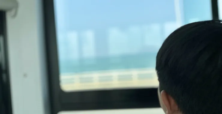 厦门BRT快速公交立交桥专用通道海景最美海岸线