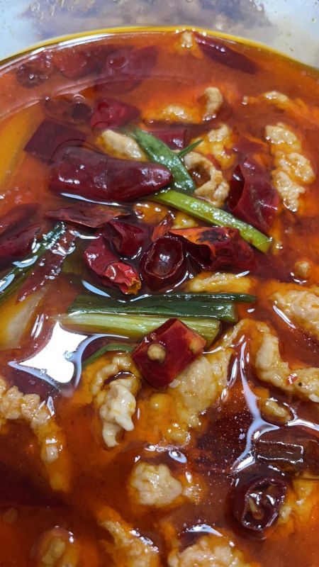 水煮肉片辣椒没事辣油