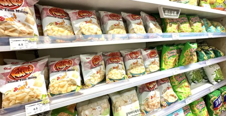 余姚众安进口食品零食薯片薯条垃圾食品膨化食品蔬菜圈虾片