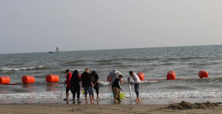 广西北海 涠洲岛 海 沙滩 日落 晚霞 赶海海边人群