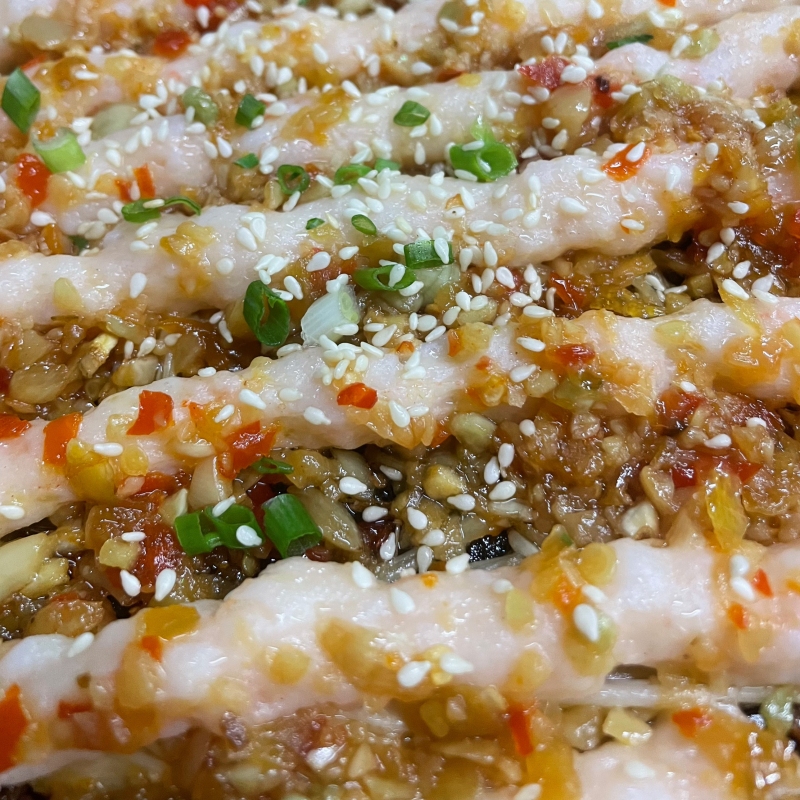 湖北武汉 小民大排档 美食 铁板虾滑
