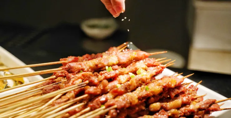 羊肉串牛肉串烤串烧烤美食