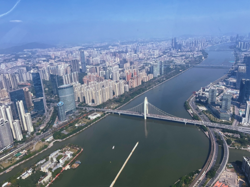 广州塔高空风景 景点打卡俯瞰航拍高楼江河全景城市