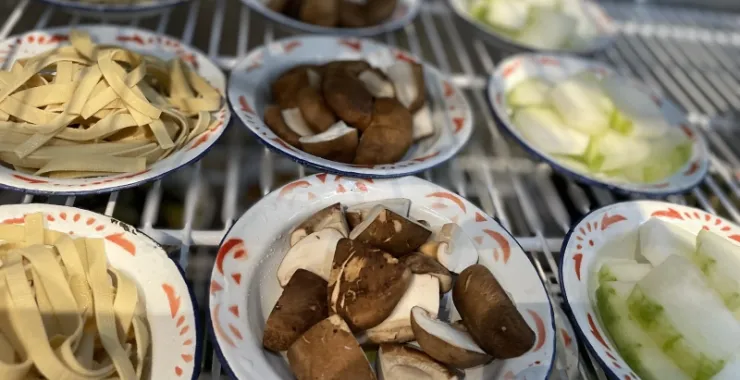 香菇笋冬瓜火锅配菜美食豆腐皮