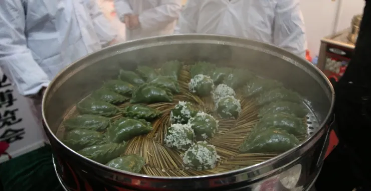 农博会美食艾青团艾青饺余姚传统零食小吃