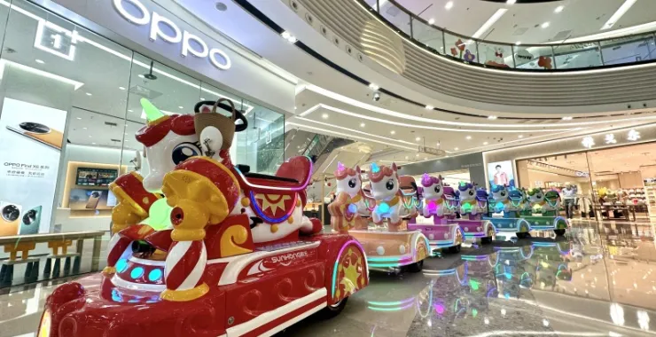 余姚万达广场儿童游乐设施亲子小火车