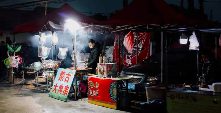 余姚夜市人间烟火夏日摆摊生活烧烤烤肉夜宵宵夜