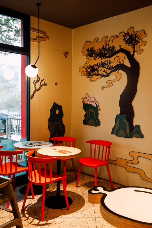 余姚KFC阳明文化餐厅老爷爷美食余姚肯德基龙山店玩具阳明文化主题餐厅汉堡薯条鸡块炸鸡