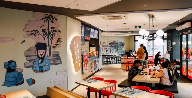余姚KFC阳明文化餐厅老爷爷美食余姚肯德基龙山店玩具阳明文化主题餐厅汉堡薯条鸡块炸鸡