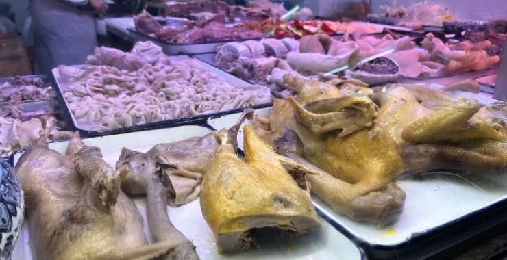 生活菜场买菜牛肉熟食鸡肉肉类