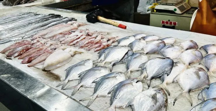菜场买菜海鲜鱼鲳扁鱼新鲜
