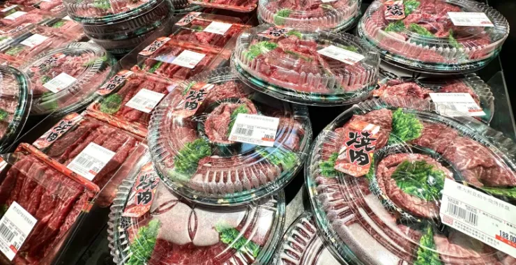 宁波阪急地下一层美食网红打卡日系超市和牛肉烧烤拼盘