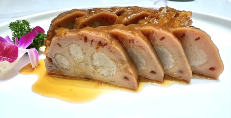 餐厅美食冷菜糯米藕莲藕桂花甜糯