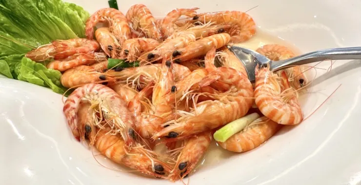 余姚美食基围虾海鲜清蒸