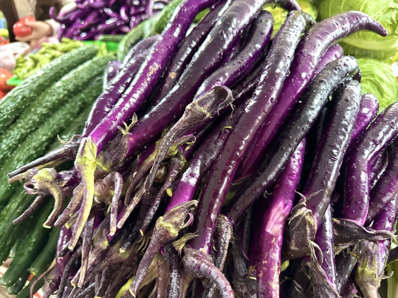 菜场蔬菜茄子