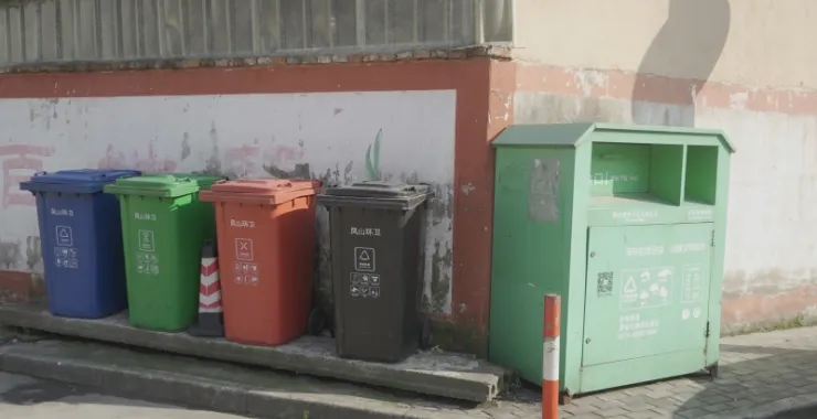 余姚剑江村拆迁垃圾桶垃圾分类
