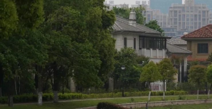 余姚公园跑道步道运动健身跑步
