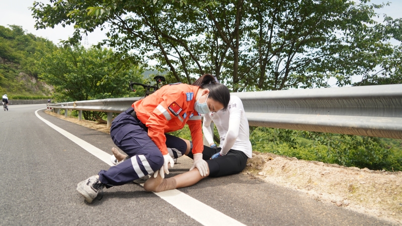 山地自行车四明山马拉松骑行比赛活动受伤救援
