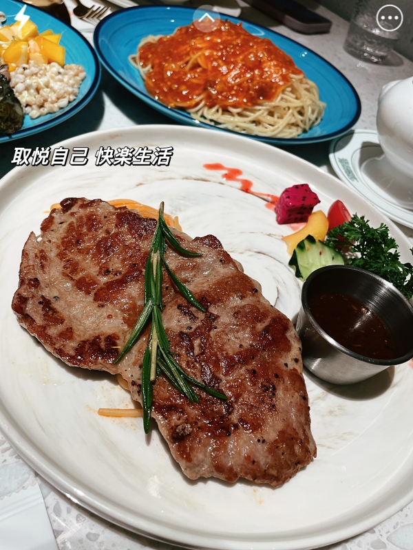 水天堂西餐厅西冷牛排美食意大利面